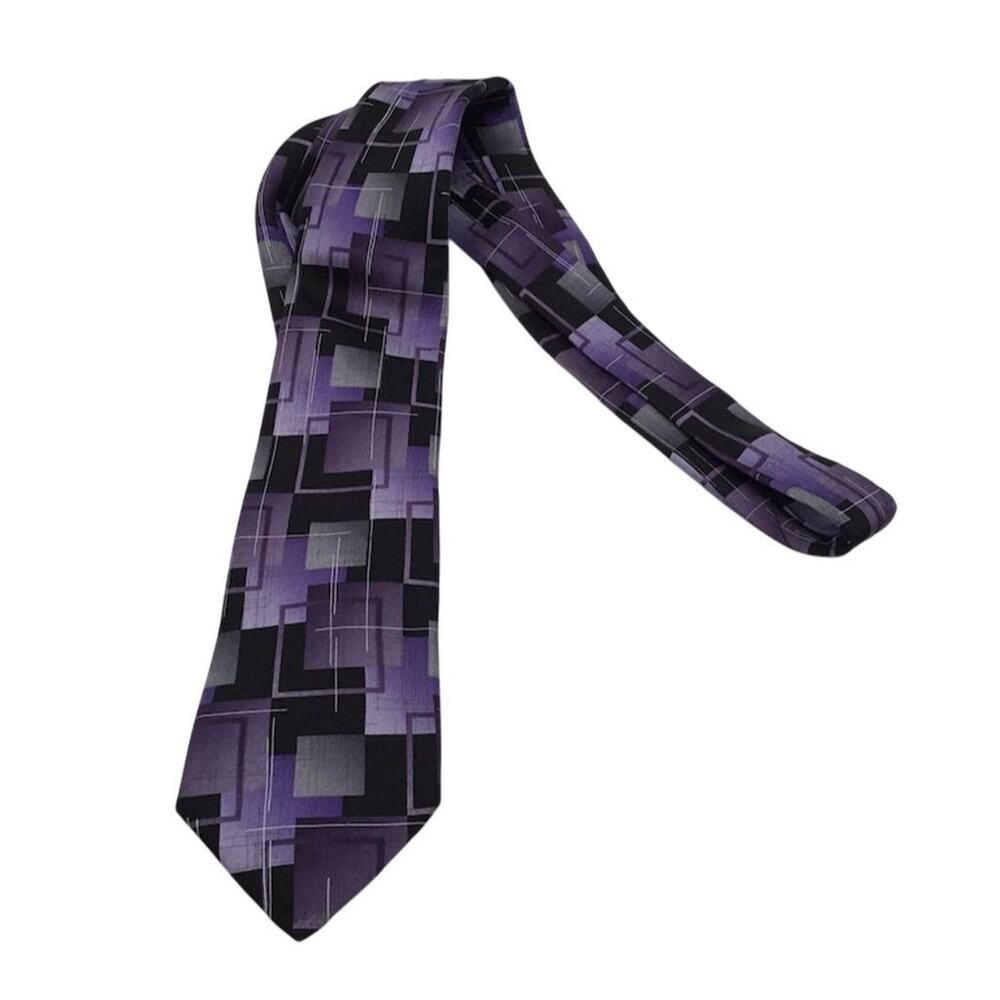 ARROW‎ Men's Purple Geometric Pattern Necktie Classic Length